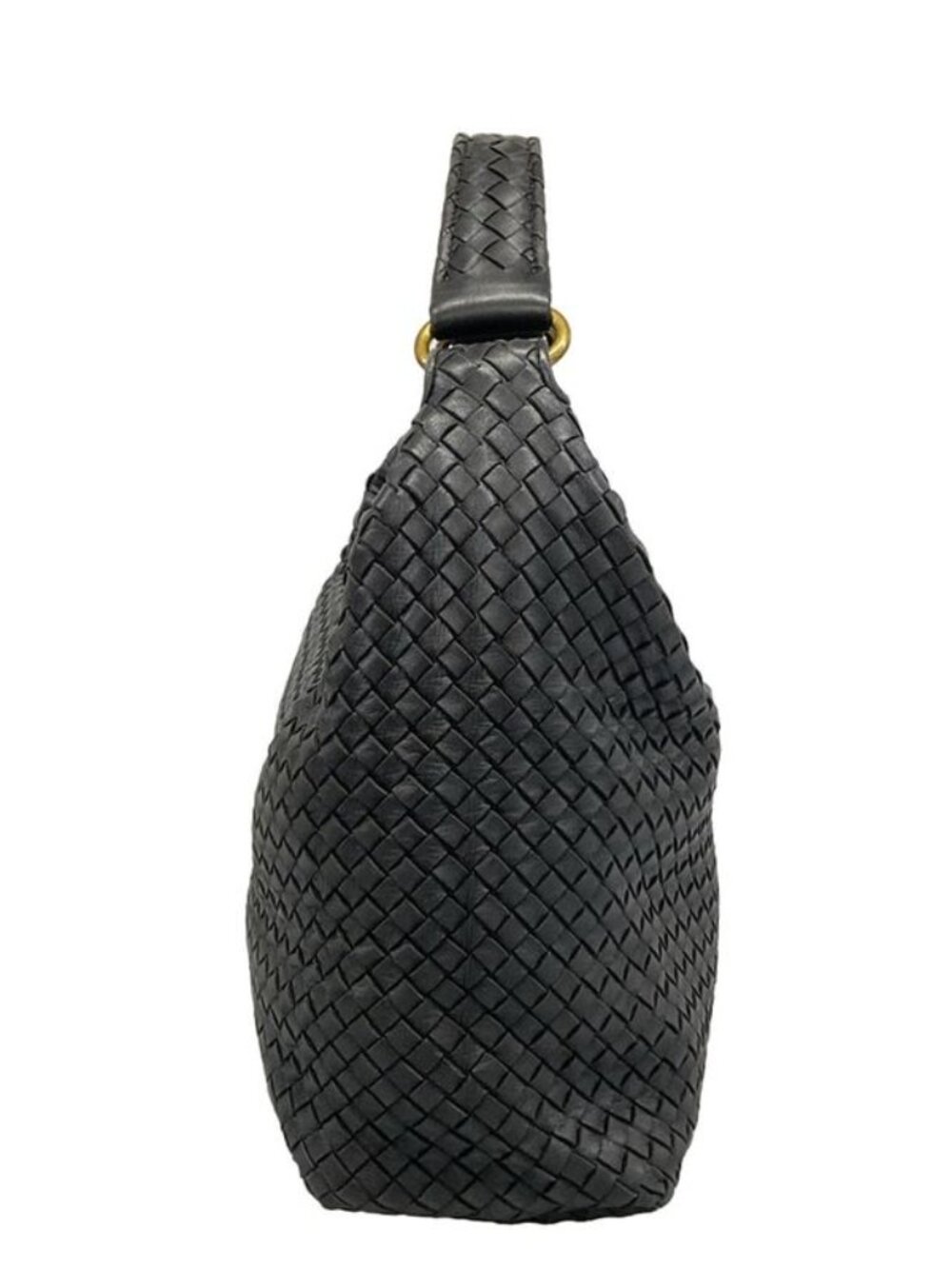 ★SOLD★ Bottega Veneta Shoulder Bag Sloane Intrecciato Black Leather - Picture 2 of 15